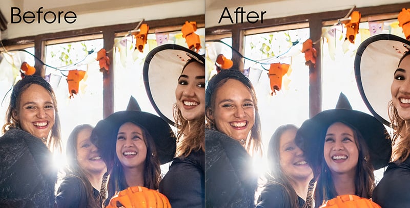 Before and After upscaling 800px