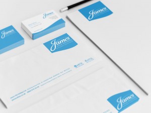 Image of business cards, letterheads and compliment slips